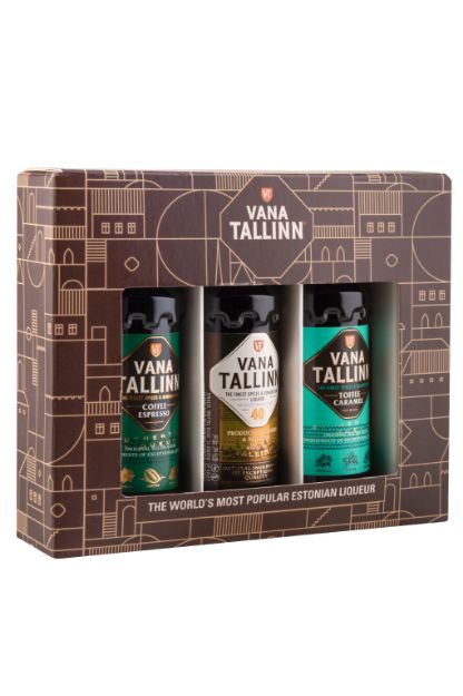 Pilt Vana Tallinn 40%, Toffee Caramel, Coffee Espresso Minikomplekt 3 x 0,04 l Pet