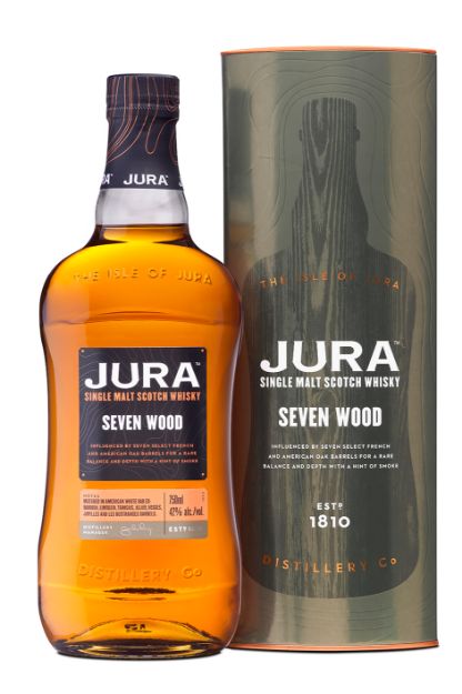 Pilt Jura Seven Wood Single Malt 42% 0,7L Karbis 