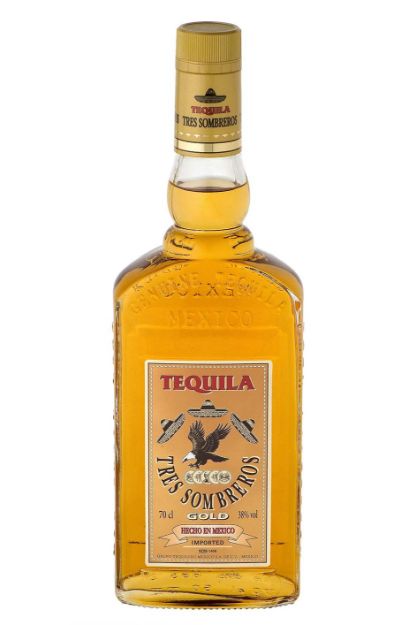Pilt Tequila Tres Sombreros Gold 38% 0,7L 