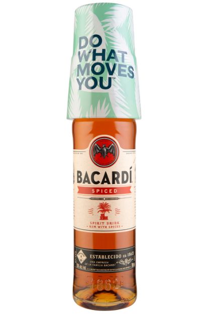 Pilt Bacardi Spiced 35% 0,7L On-pack klaasiga 