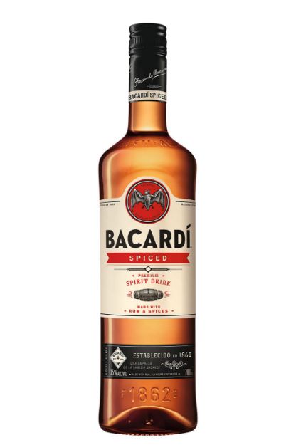 Bacardi Spiced 35% 0,7L On-pack klaasiga 