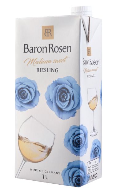 Pilt Baron Rosen Riesling Medium-Sweet 9% 1L Tetra 