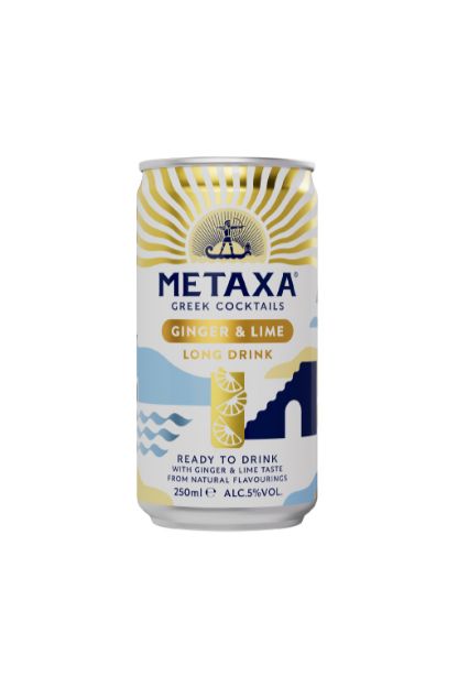 Pilt Metaxa Ginger & Lime Long Drink 5% 0,25L Purk kampaania BB04.2026 